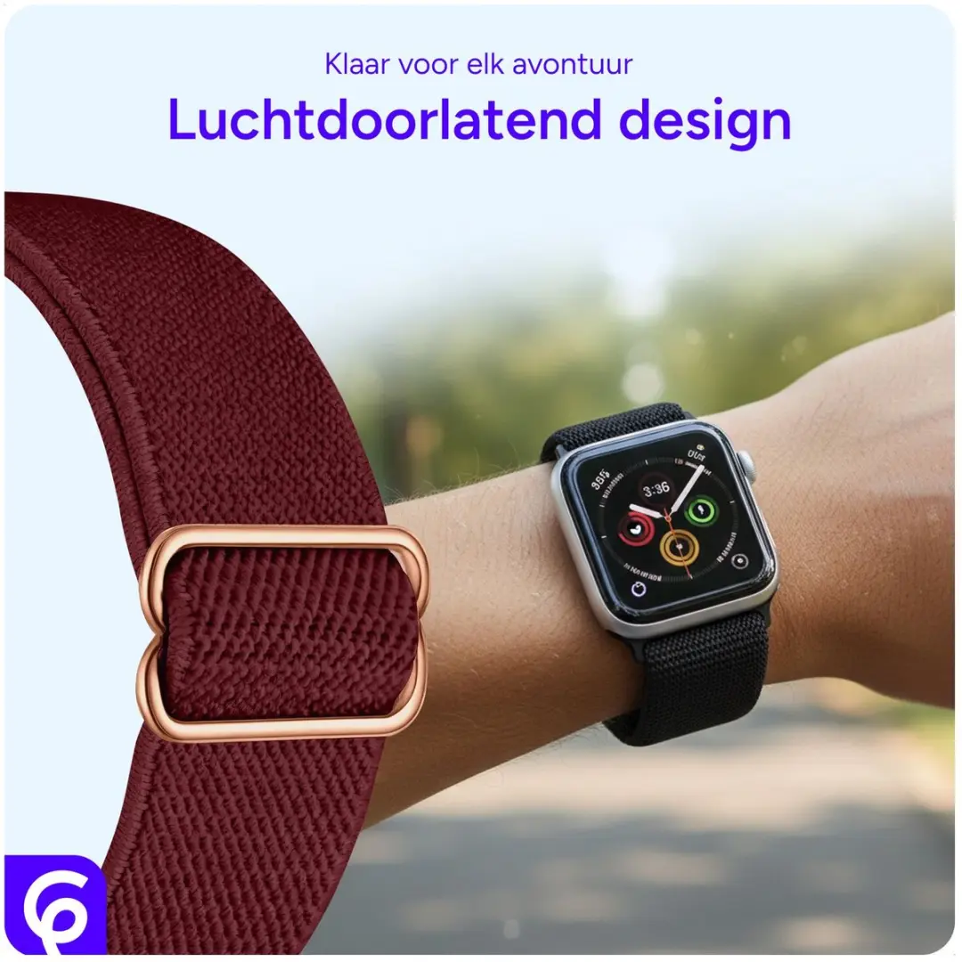 Selected SBG Nylon Horlogebandje Apple Watch - 38-42mm - Bordeaux