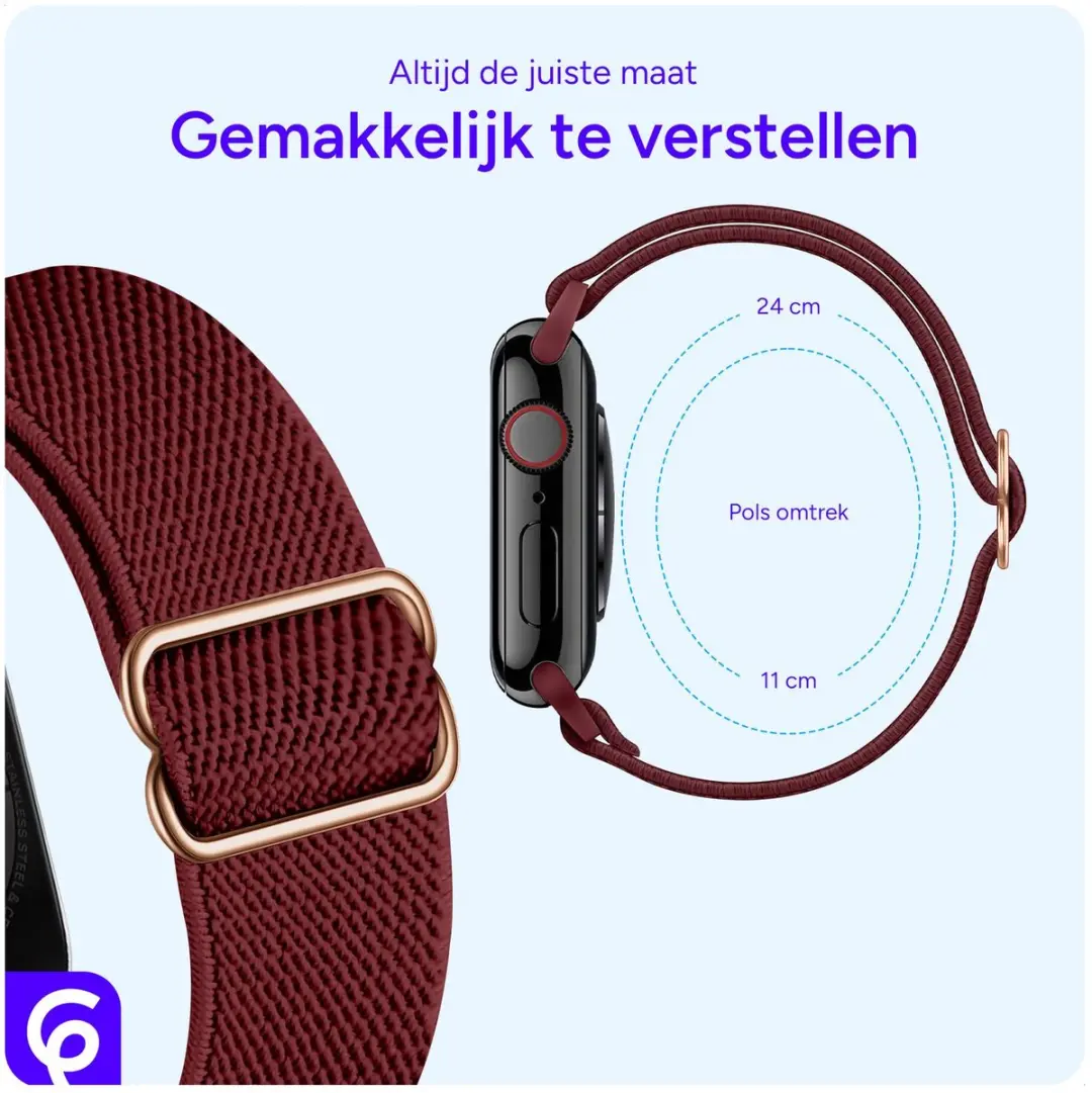 Selected SBG Nylon Horlogebandje Apple Watch - 38-42mm - Bordeaux
