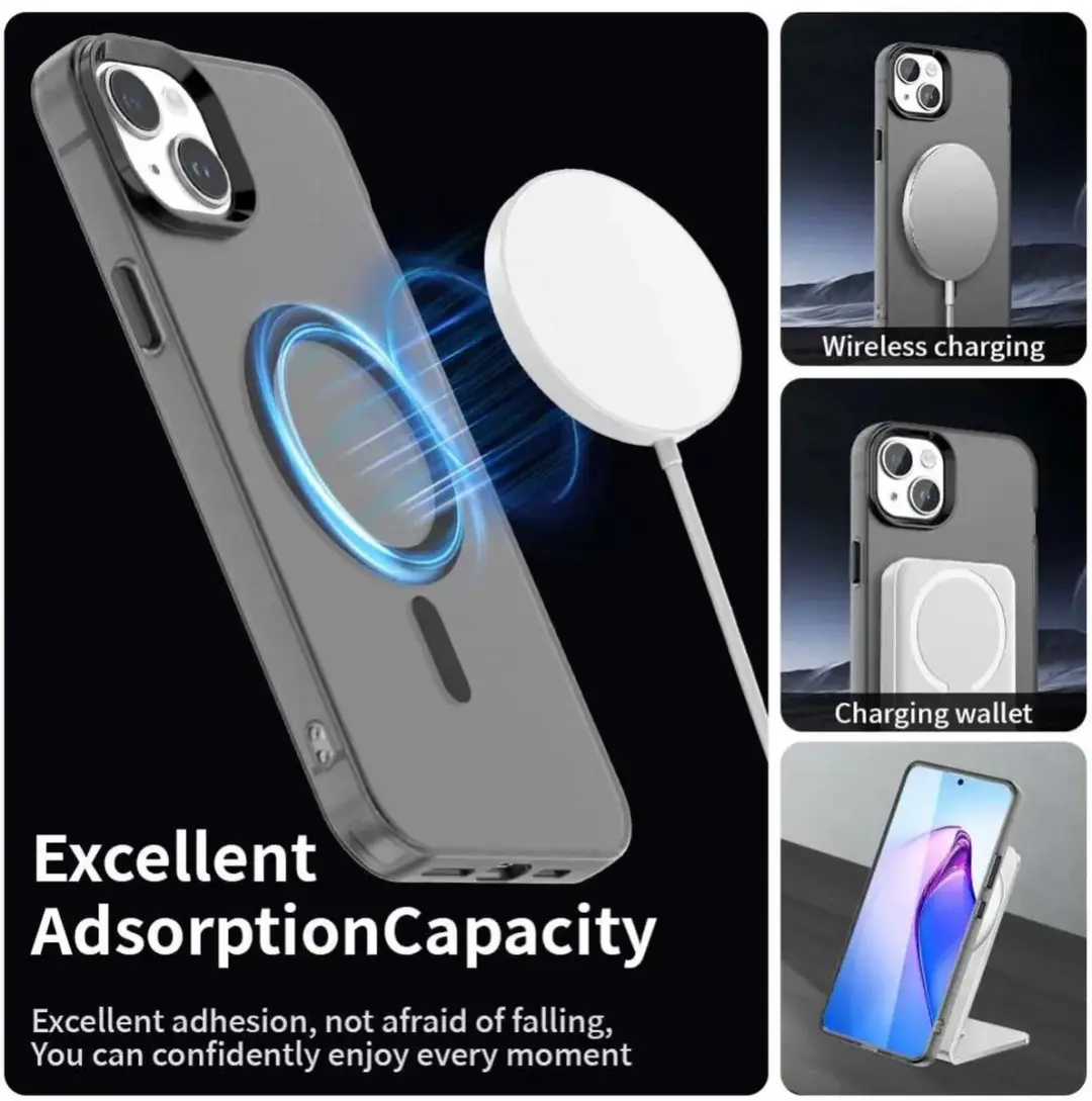 Selected MagSafe Backcover iPhone 15 Plus/14 Plus - Zwart & Transparant - afbeelding 6 van 6