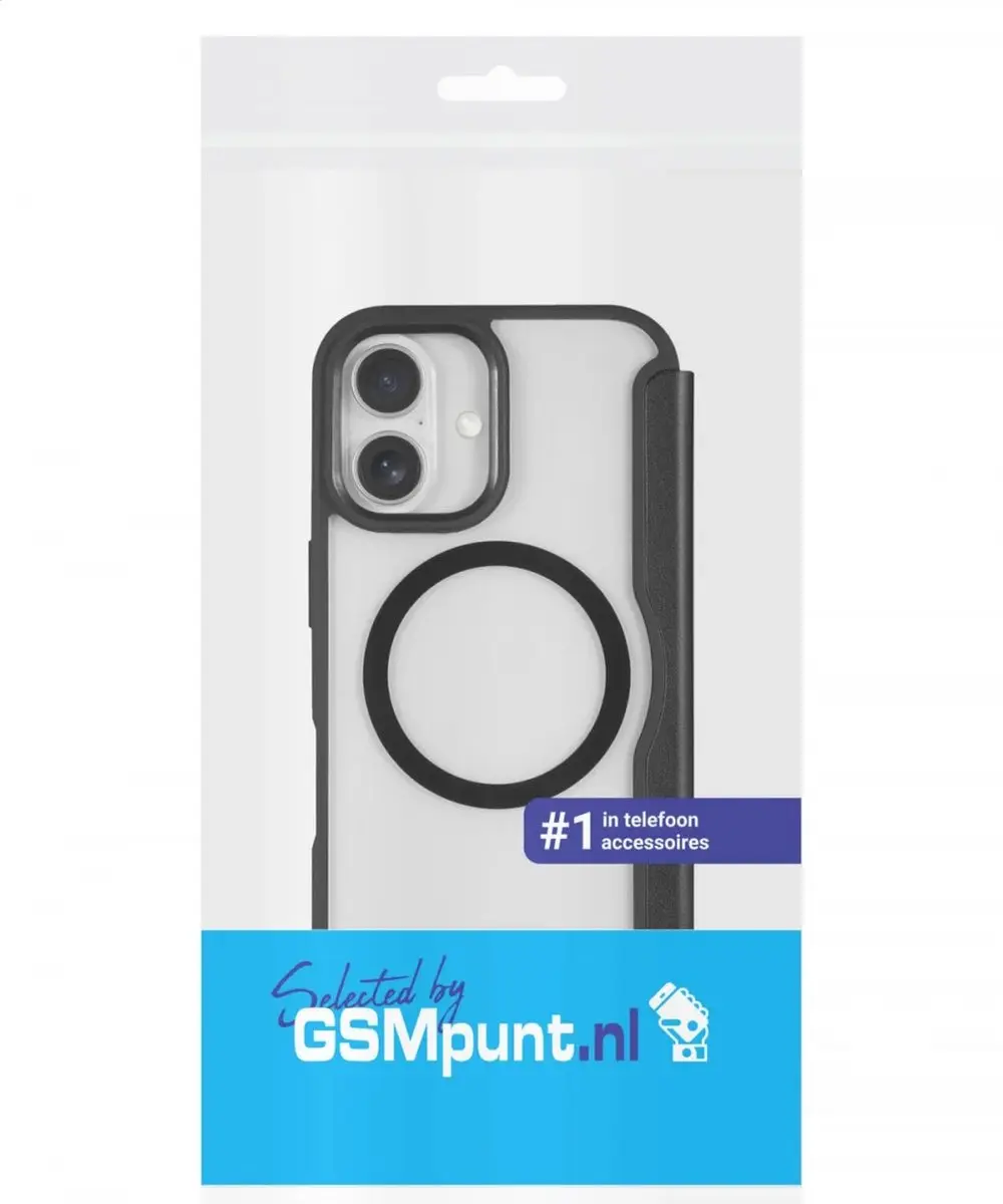 Selected Portemonnee Hoesje iPhone 16 - MagSafe - 1 Pasje - Zwart/Transparant - afbeelding 6 van 6