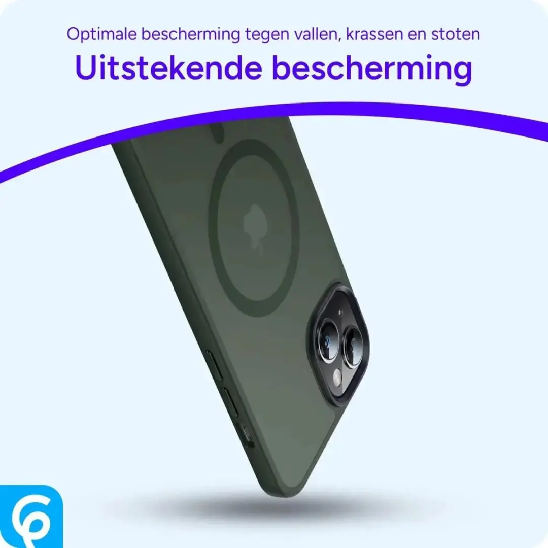 Selected by GSMpunt Apple iPhone 13 Hoesje - Donkergroen - MagSafe
