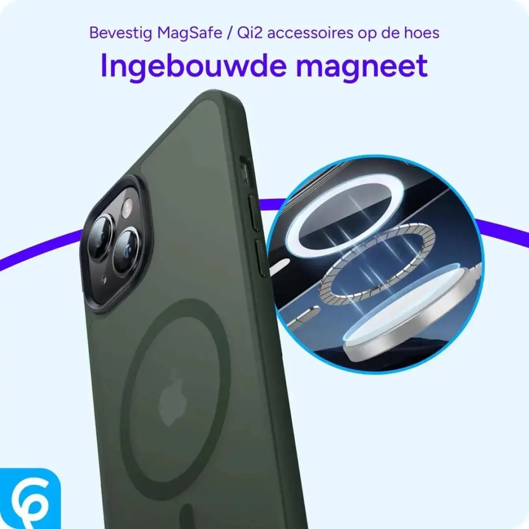 Selected by GSMpunt Apple iPhone 13 Hoesje - Donkergroen - MagSafe