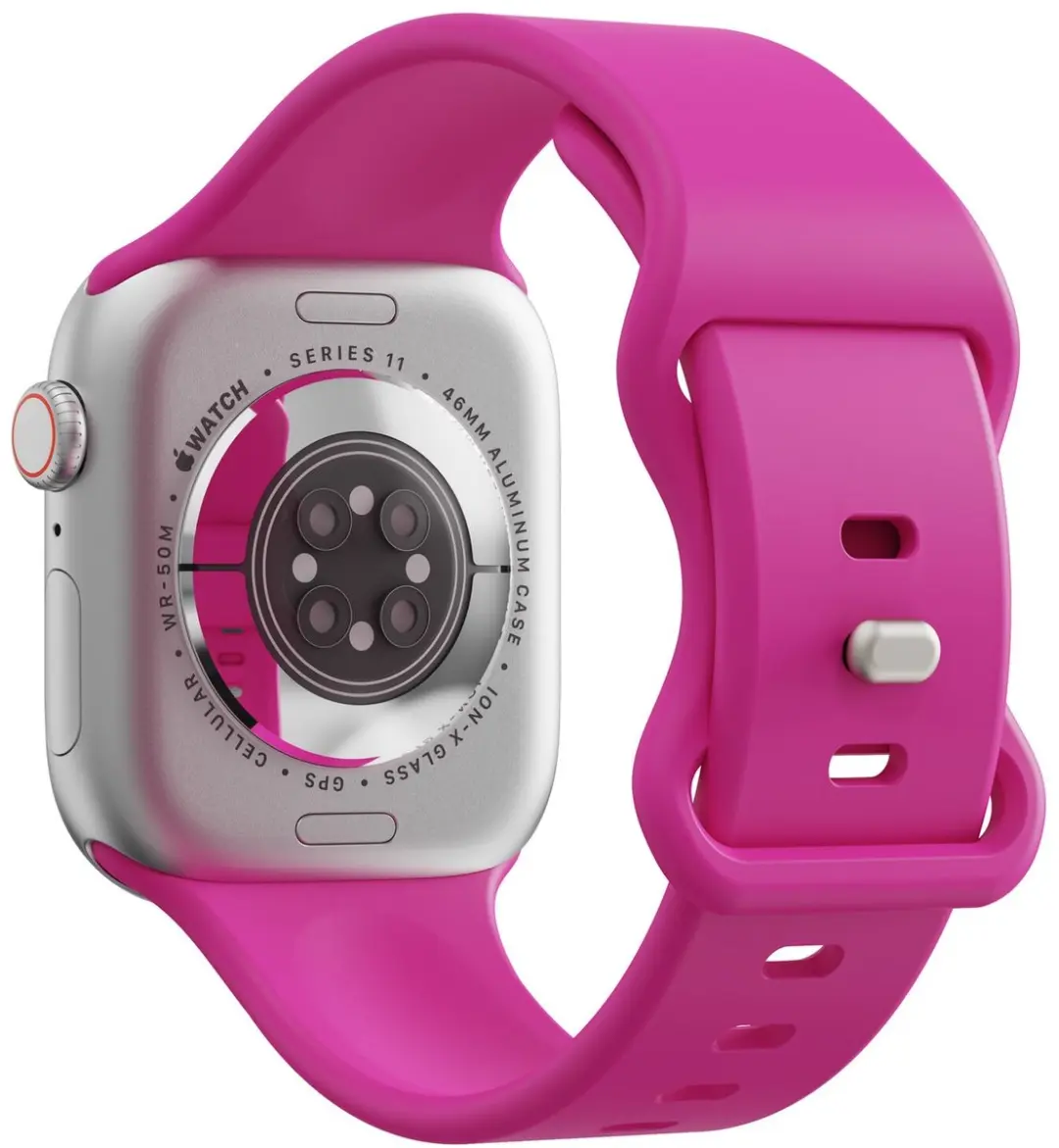 Selected SBG Siliconen Horlogeband Apple Watch 9 41mm - Hot Pink