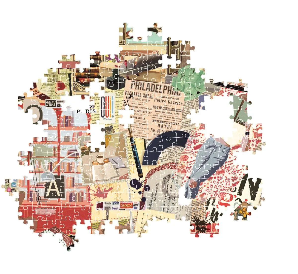 Clementoni Puzzel 1000 Stuks Multikleur - Boeken en Schrijven Compact Box - afbeelding 6 van 6