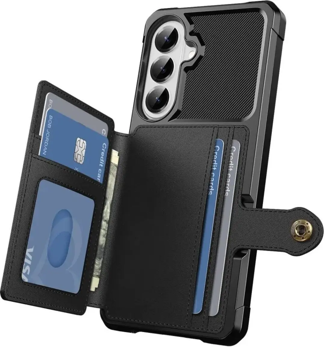 Selected Portemonnee Hoesje Samsung Galaxy A57 - 4 Pasjes - Zwart