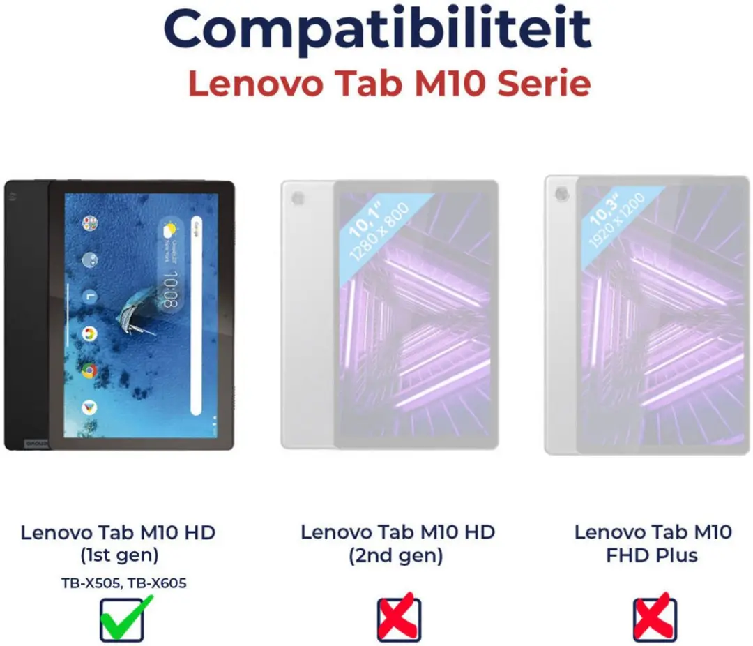 Selected Kinder Tablethoes Lenovo Tab M10 Gen 1 - Zwart