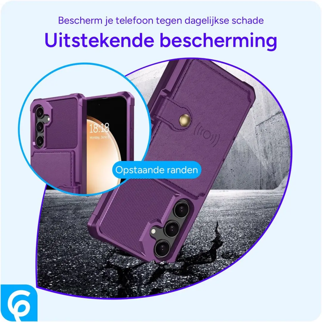 Selected Portemonnee Hoesje Samsung Galaxy A55 - 4 Pasjes - Paars - afbeelding 6 van 6