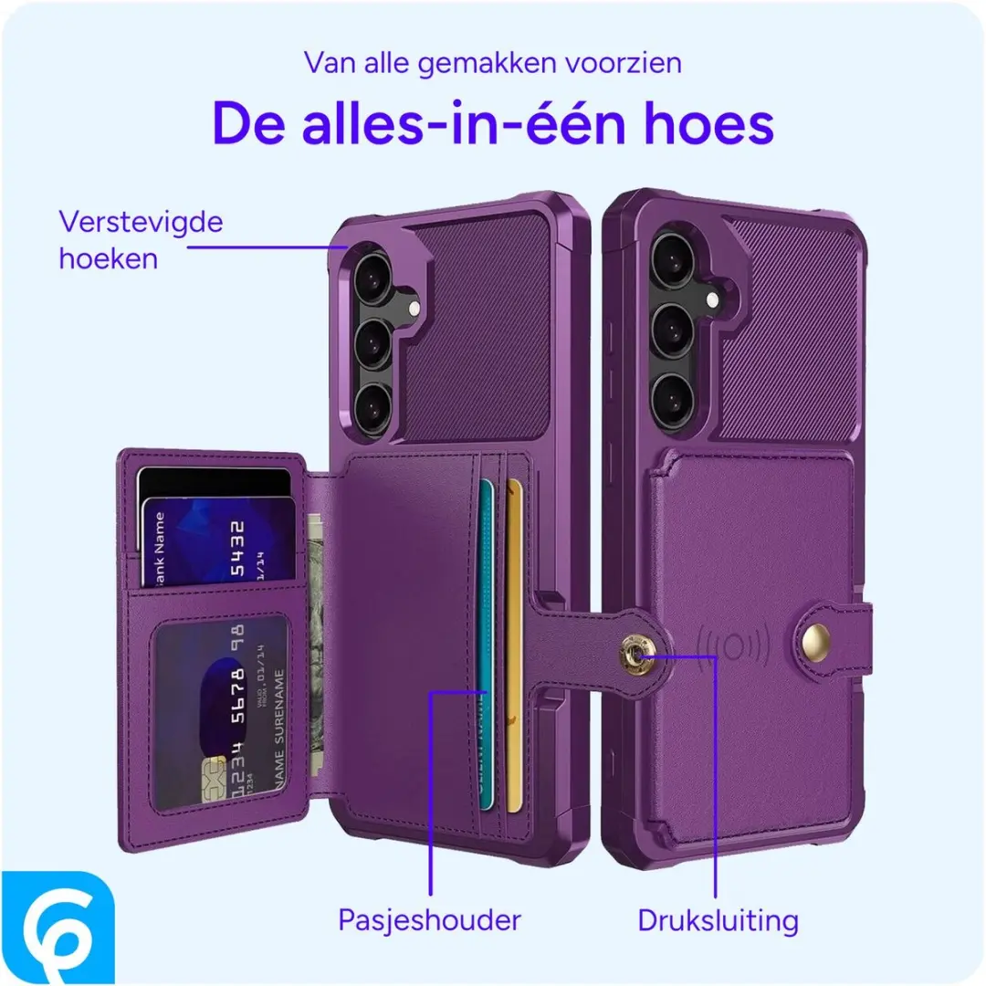 Selected Portemonnee Hoesje Samsung Galaxy A55 - 4 Pasjes - Paars