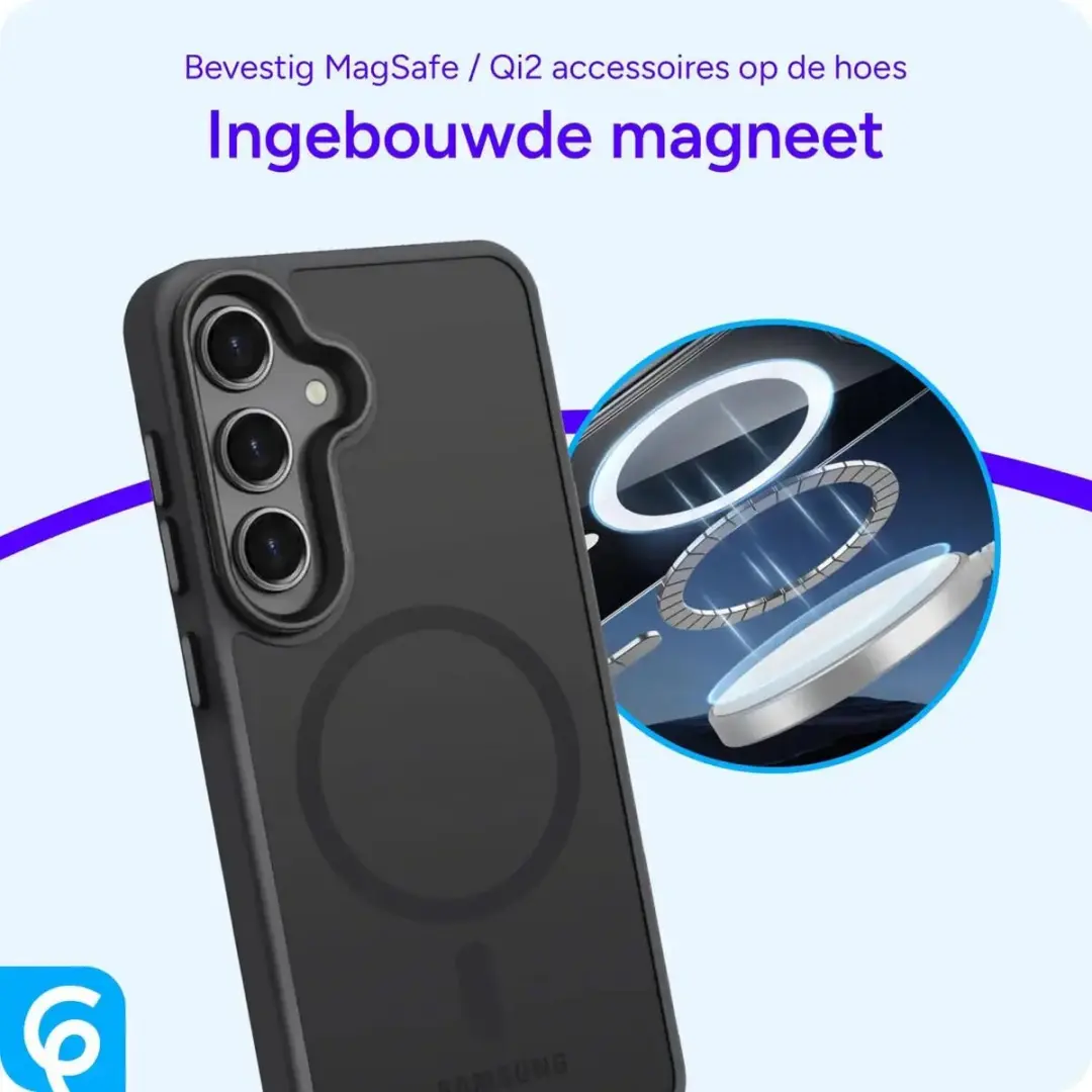 Selected Hoesje Samsung Galaxy S24 Plus - Matte Zwart - MagSafe