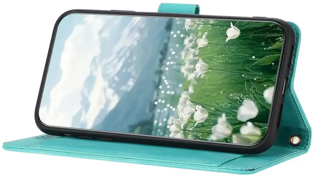 Selected Hoesje Samsung Galaxy A37 Portemonnee Tulpen Book Case - Groen - afbeelding 6 van 6