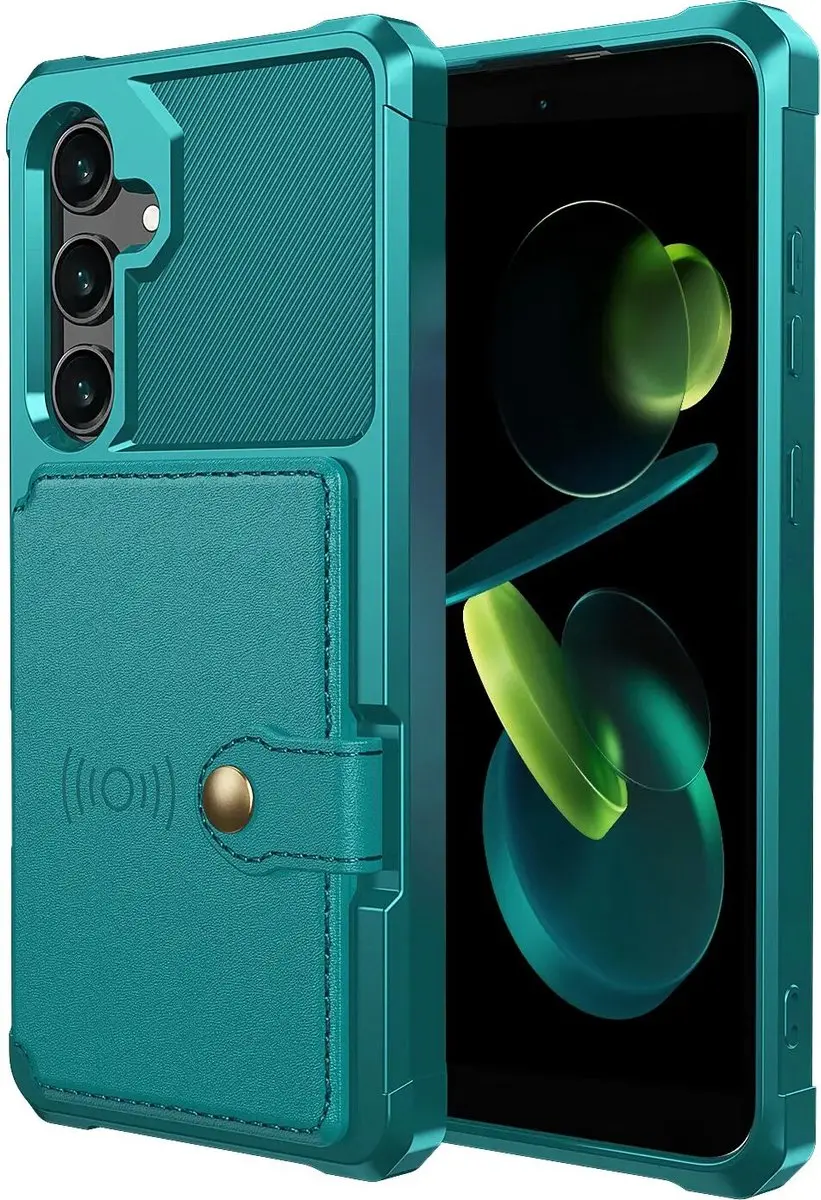 Selected Portemonnee Hoesje Samsung Galaxy A37 - Groen - 4 Pasjes