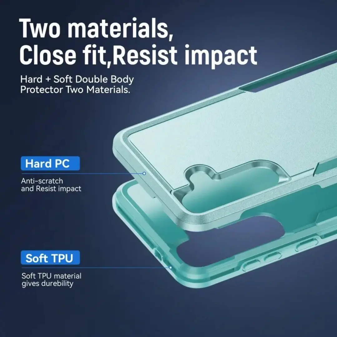 Selected Back Cover Samsung Galaxy A57 Rugged Hoesje - Groen