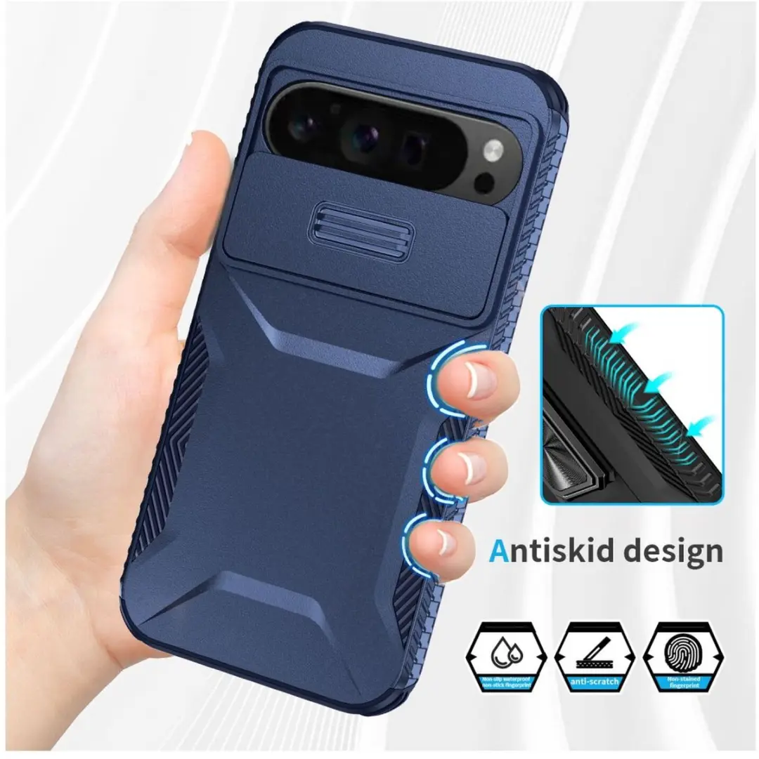 Selected by GSMpunt.nl Pixel 10 Pro XL Hoesje - Blauw Camera Slider