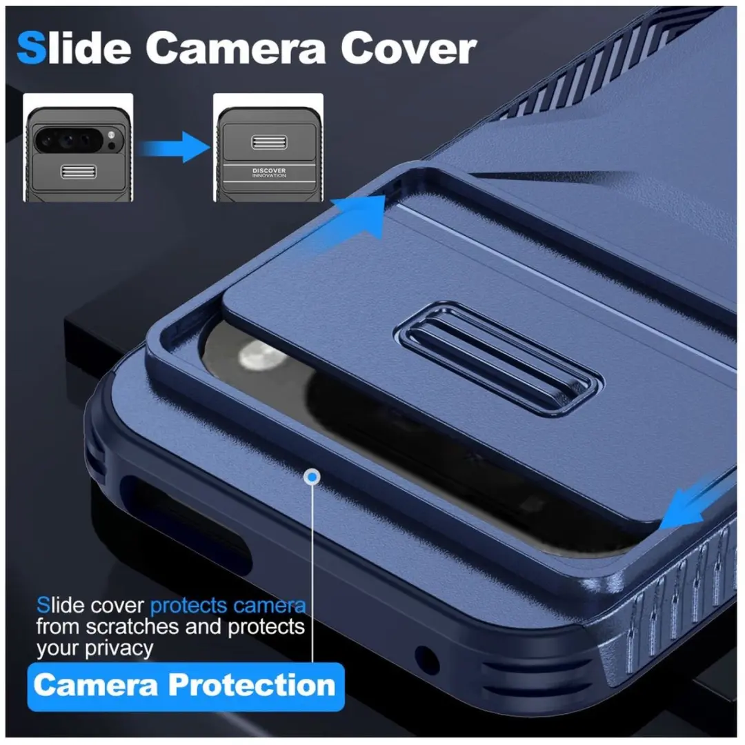 Selected by GSMpunt.nl Pixel 10 Pro XL Hoesje - Blauw Camera Slider - afbeelding 6 van 6