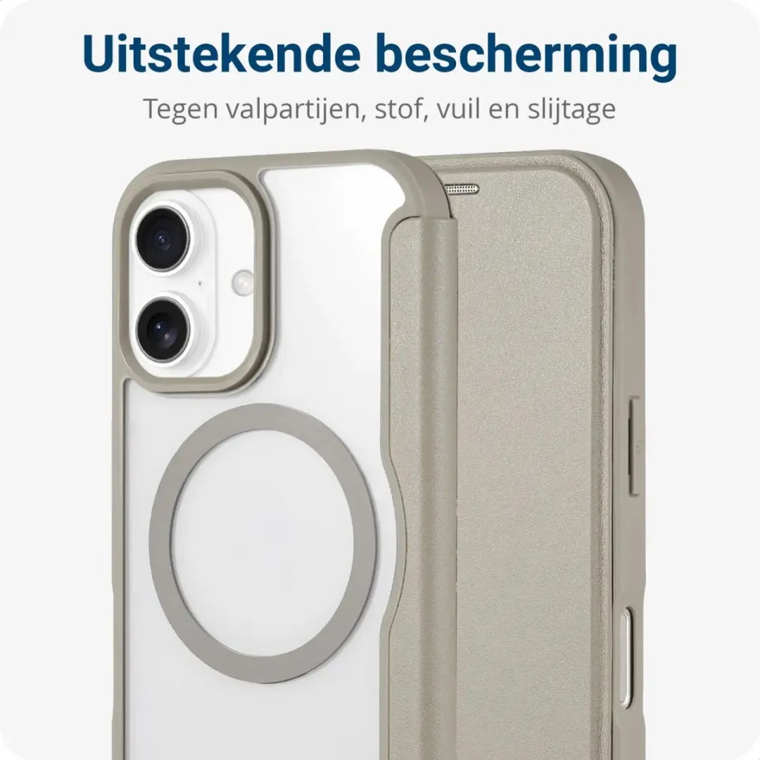 Selected Portemonnee Hoesje iPhone 16 - MagSafe - Transparant/Goud