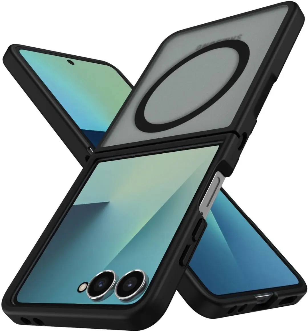Selected Hoesje Samsung Galaxy Z Flip 7 - Matte Zwart - MagSafe