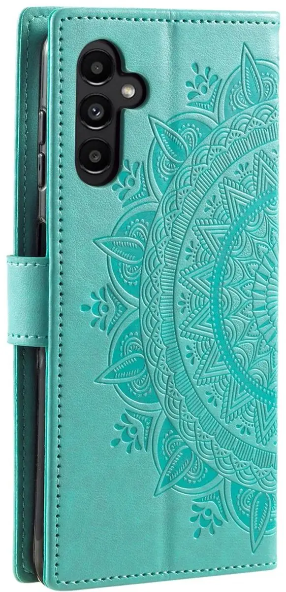 Selected Mandala Book Case Samsung Galaxy A56 - Hoesje Groen - 3 Pasjes - afbeelding 6 van 6