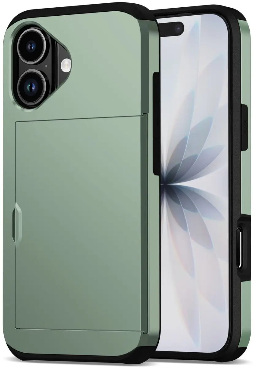 Selected Hoesje iPhone 17 Kaarthouder Groen
