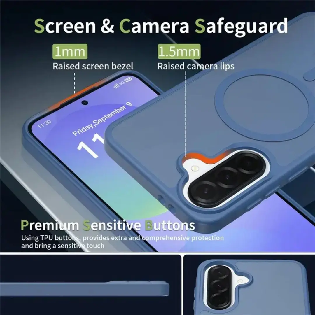 Selected Hoesje Samsung Galaxy A37 MagSafe Blauw