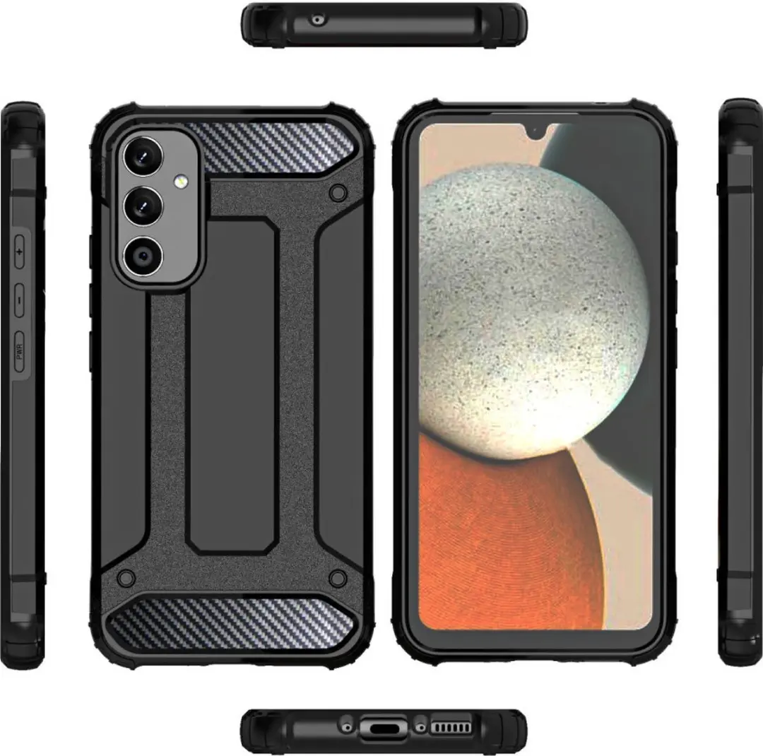 Selected Hoesje Samsung Galaxy A34 Hybride Back Cover - Zwart