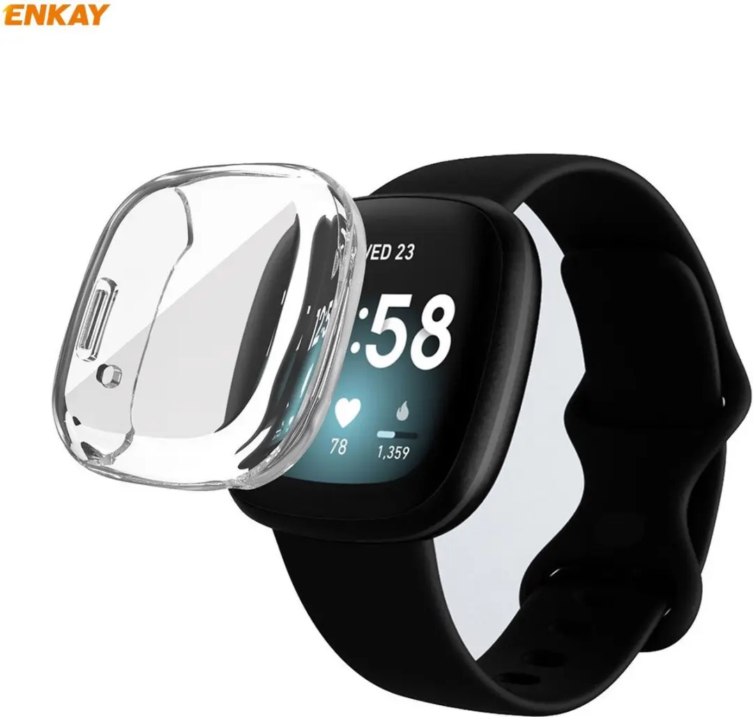 Selected by GSMpunt Fitbit Versa 3/Sense Hoesje - Transparant