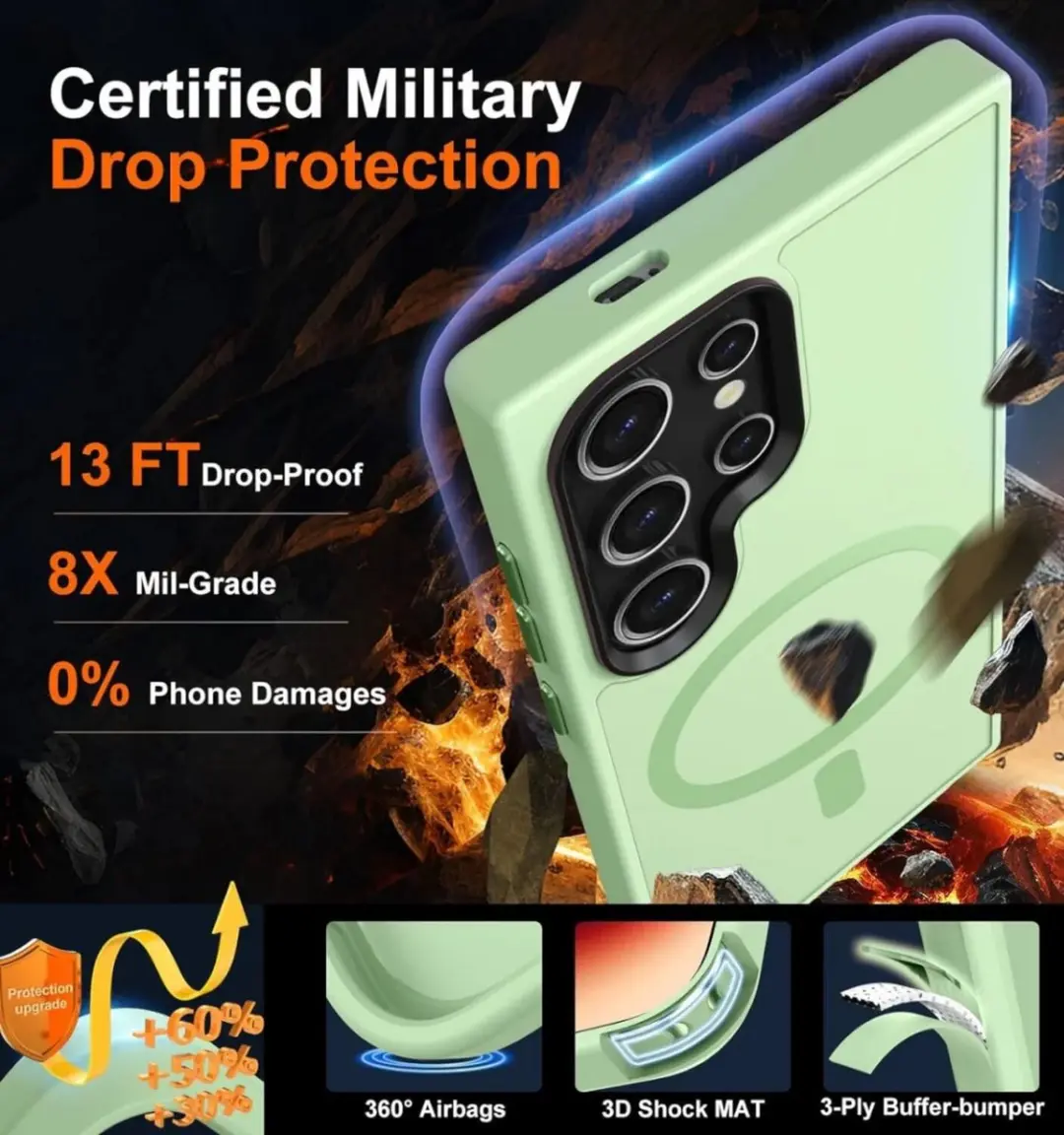Selected Hoesje Samsung Galaxy S24 Ultra MagSafe - Groen