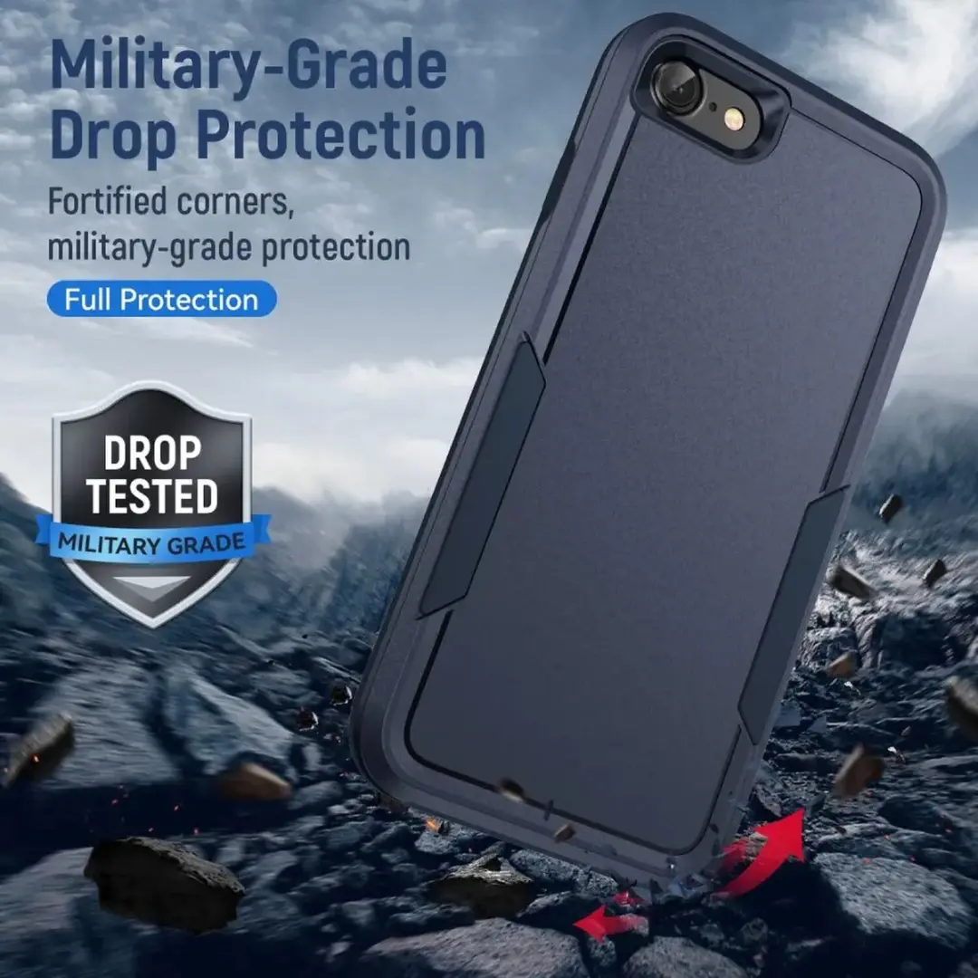 Selected Back Cover iPhone 16e/17e Rugged Hoesje - Blauw