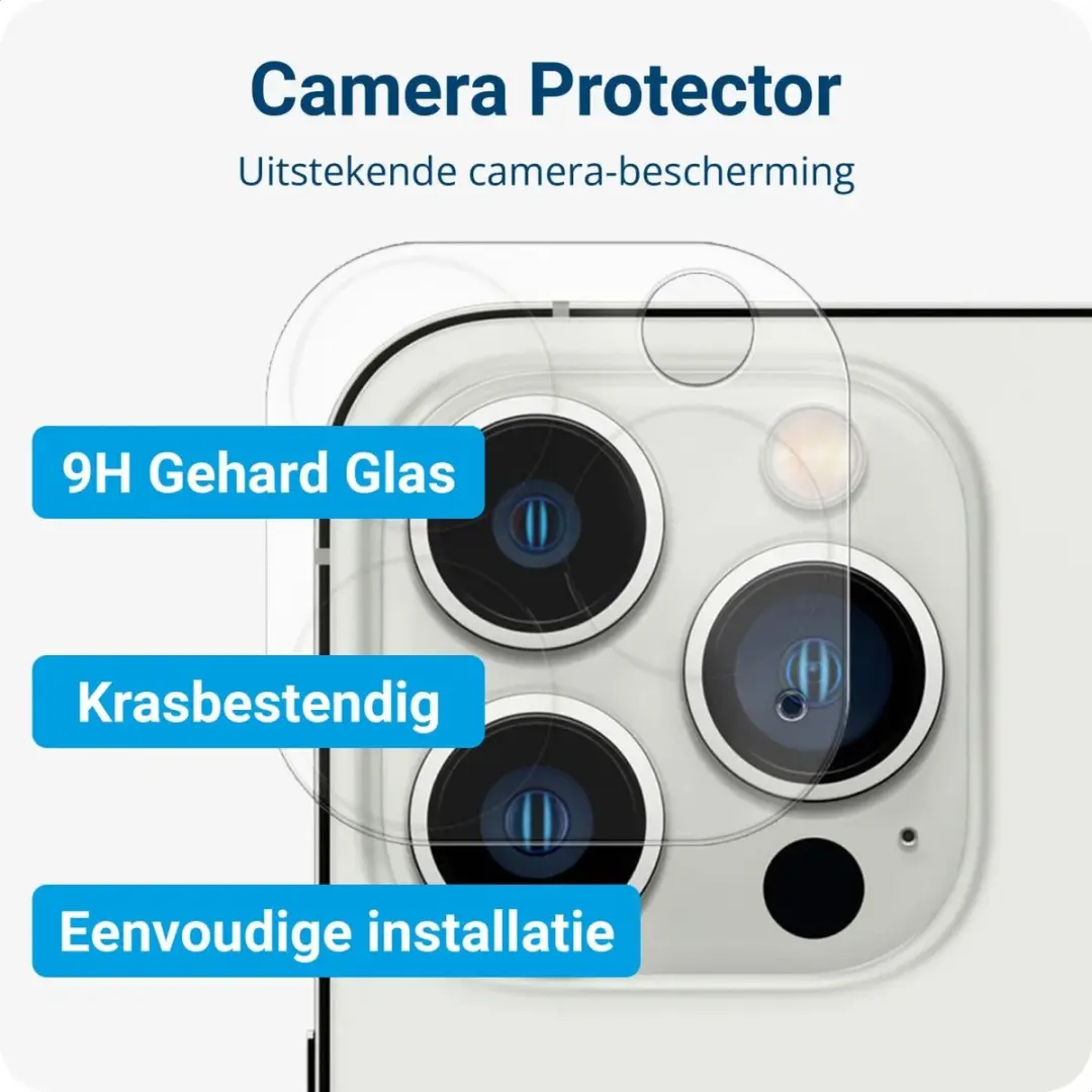 Selected iPhone 16 Pro Max Hoesje + Scherm & Lensbeschermer - Transparant
