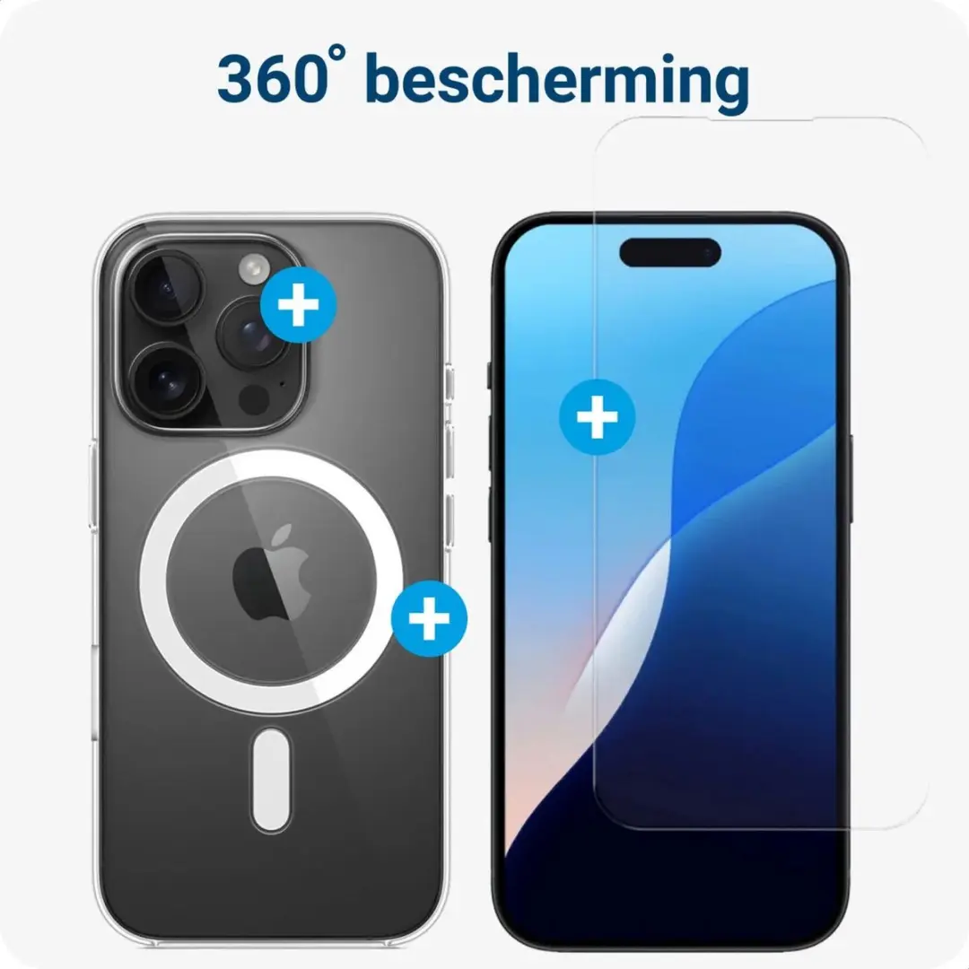Selected iPhone 16 Pro Max Hoesje + Scherm & Lensbeschermer - Transparant - afbeelding 6 van 6