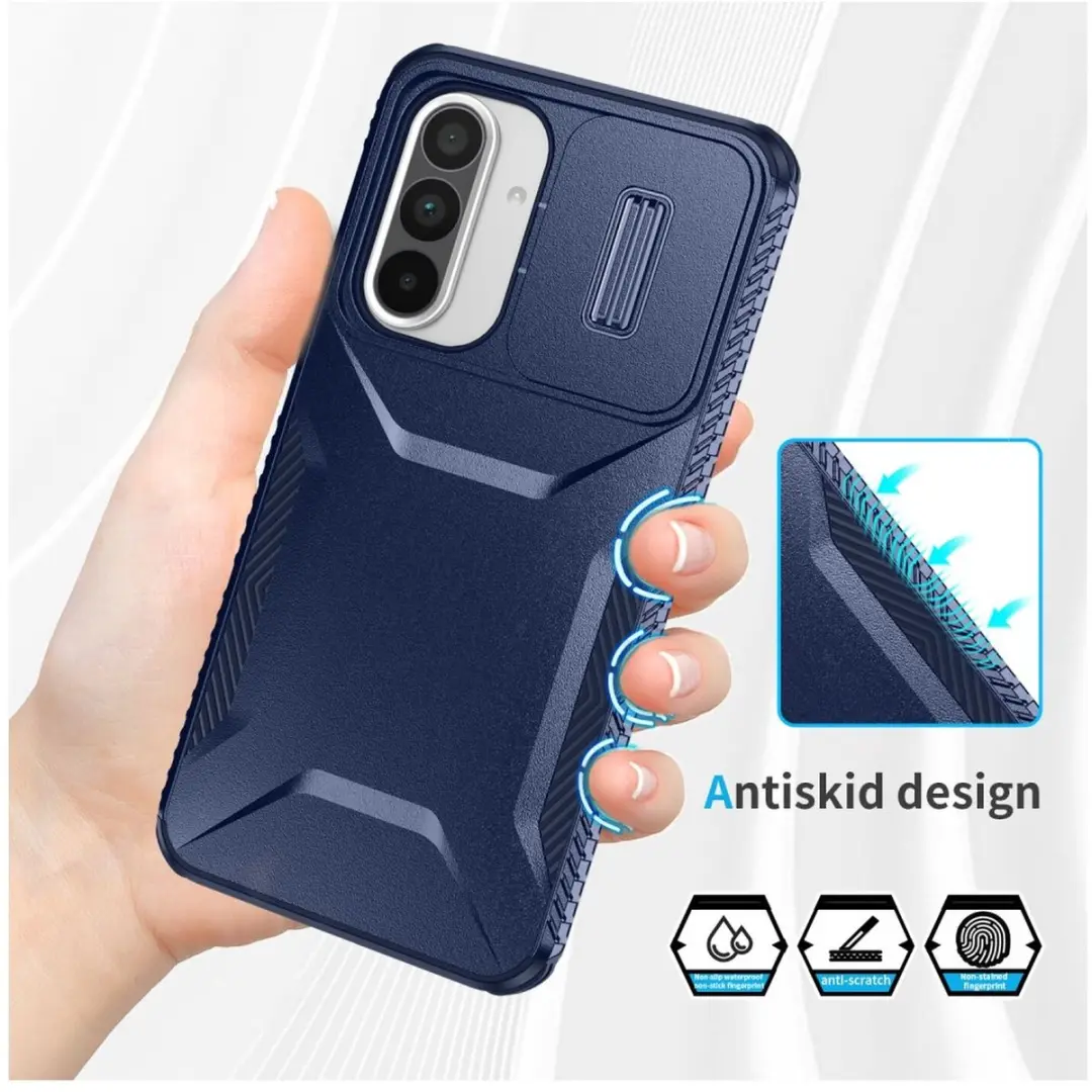 Selected Hoesje Samsung Galaxy A56/A36/A37 Camera Slider Blauw