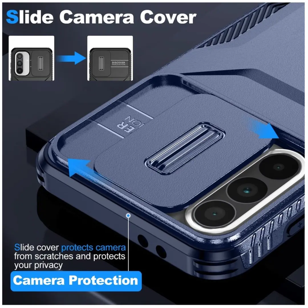 Selected Hoesje Samsung Galaxy A56/A36/A37 Camera Slider Blauw