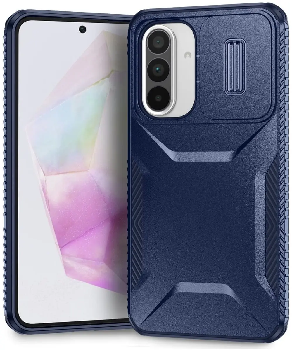 Selected Hoesje Samsung Galaxy A56/A36/A37 Camera Slider Blauw
