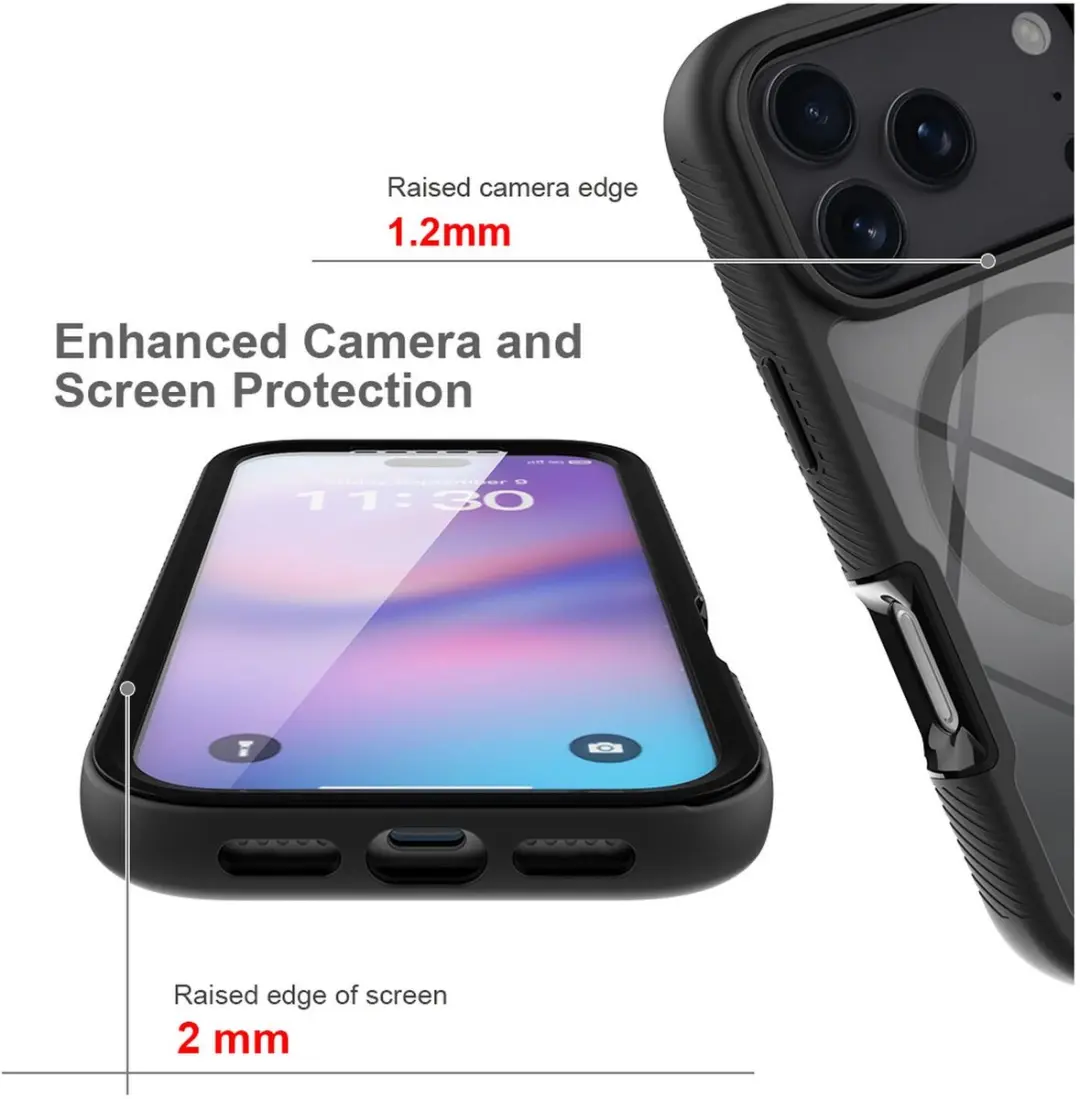 Selected iPhone 17 Pro Hoesje met Screenprotector - MagSafe - Zwart