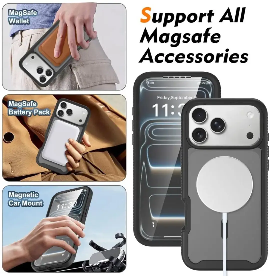 Selected Hoesje iPhone 17 Pro Max Matte Zwart - MagSafe