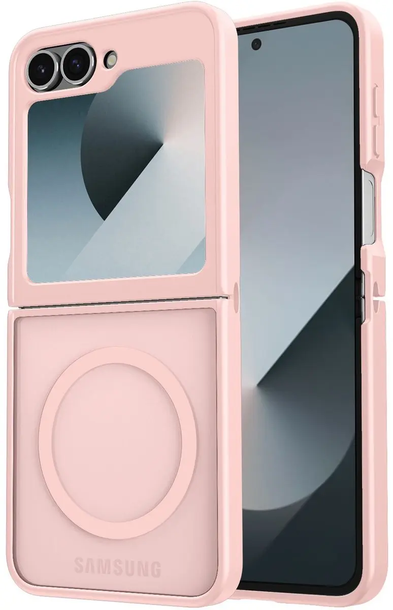 Selected Hoesje Samsung Galaxy Z Flip 6/7 FE MagSafe Roze