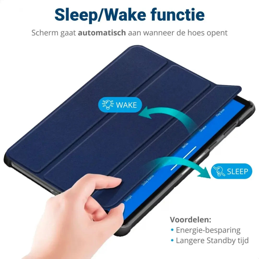 Selected Lenovo Tab M11/K11 Tablethoes - Blauw Tri-fold