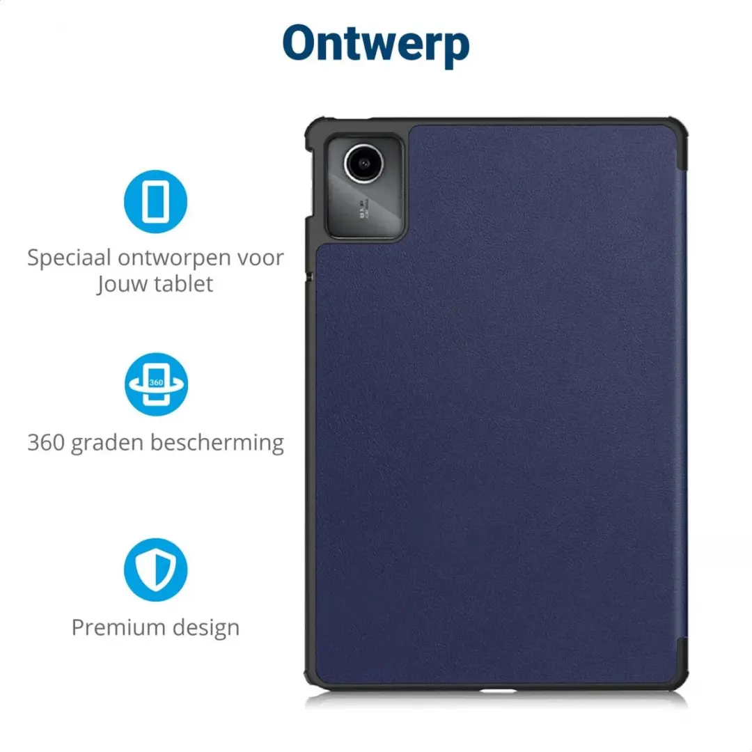 Selected Lenovo Tab M11/K11 Tablethoes - Blauw Tri-fold