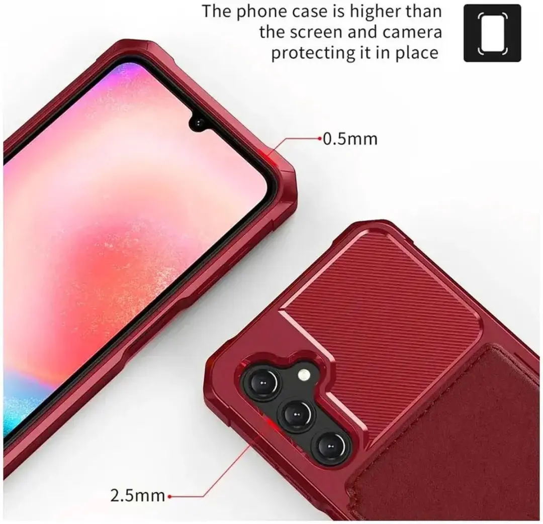 Selected Portemonnee Hoesje Samsung Galaxy A25 - 4 Pasjes Rood