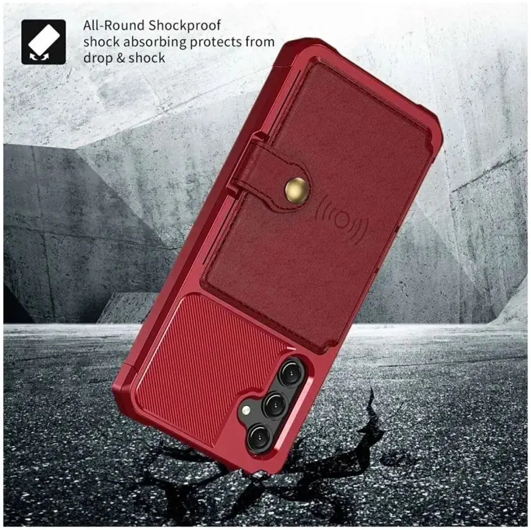 Selected Portemonnee Hoesje Samsung Galaxy A25 - 4 Pasjes Rood