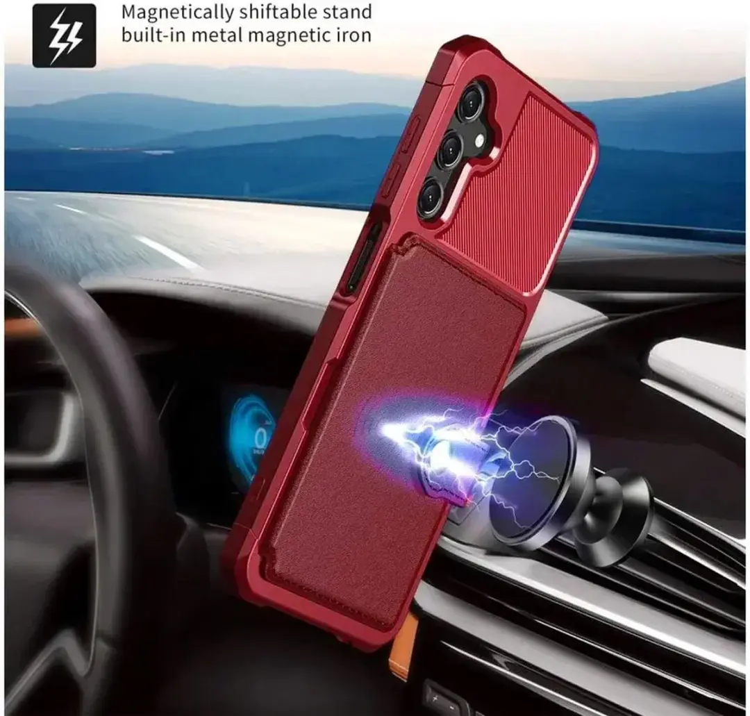 Selected Portemonnee Hoesje Samsung Galaxy A25 - 4 Pasjes Rood - afbeelding 6 van 6