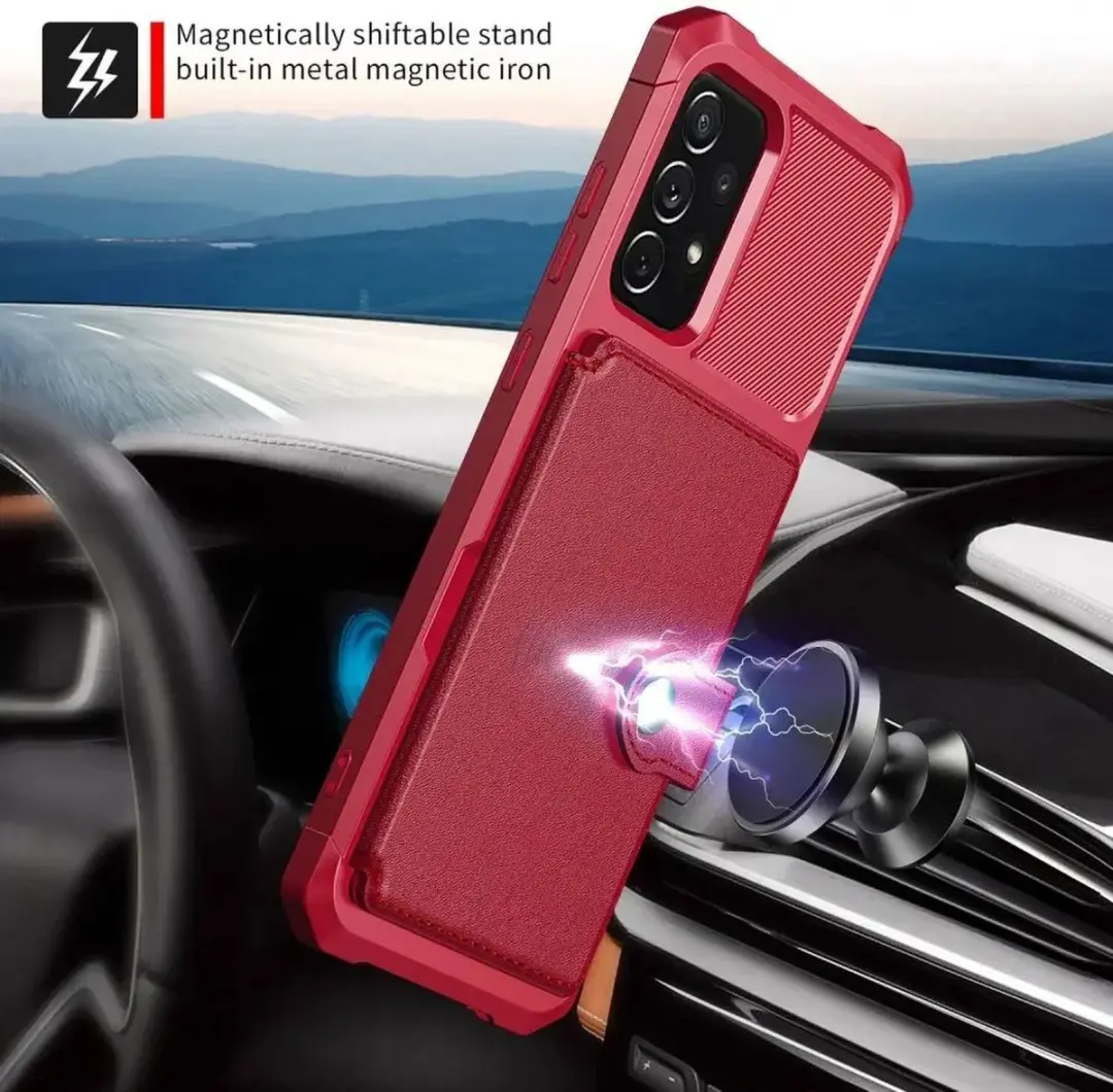Selected Portemonnee Hoesje Samsung Galaxy A53 - Rood - 4 Pasjes