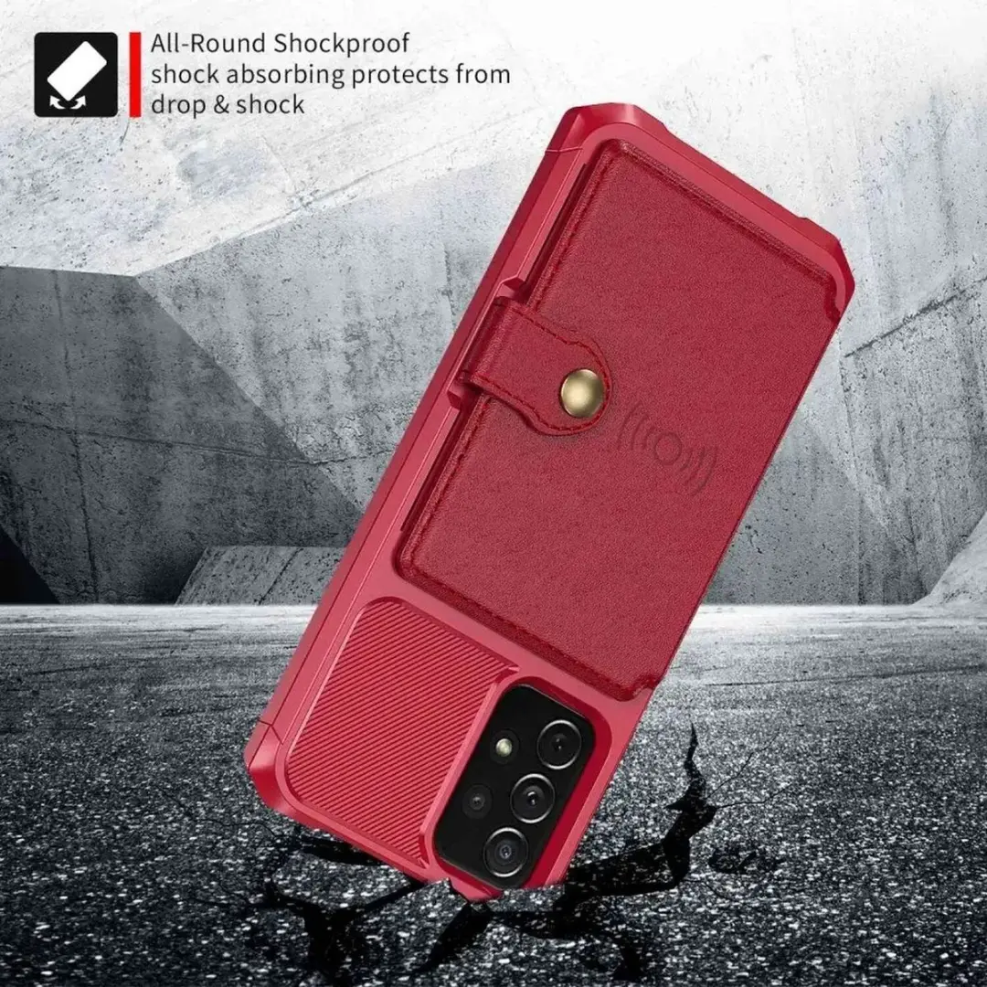 Selected Portemonnee Hoesje Samsung Galaxy A53 - Rood - 4 Pasjes