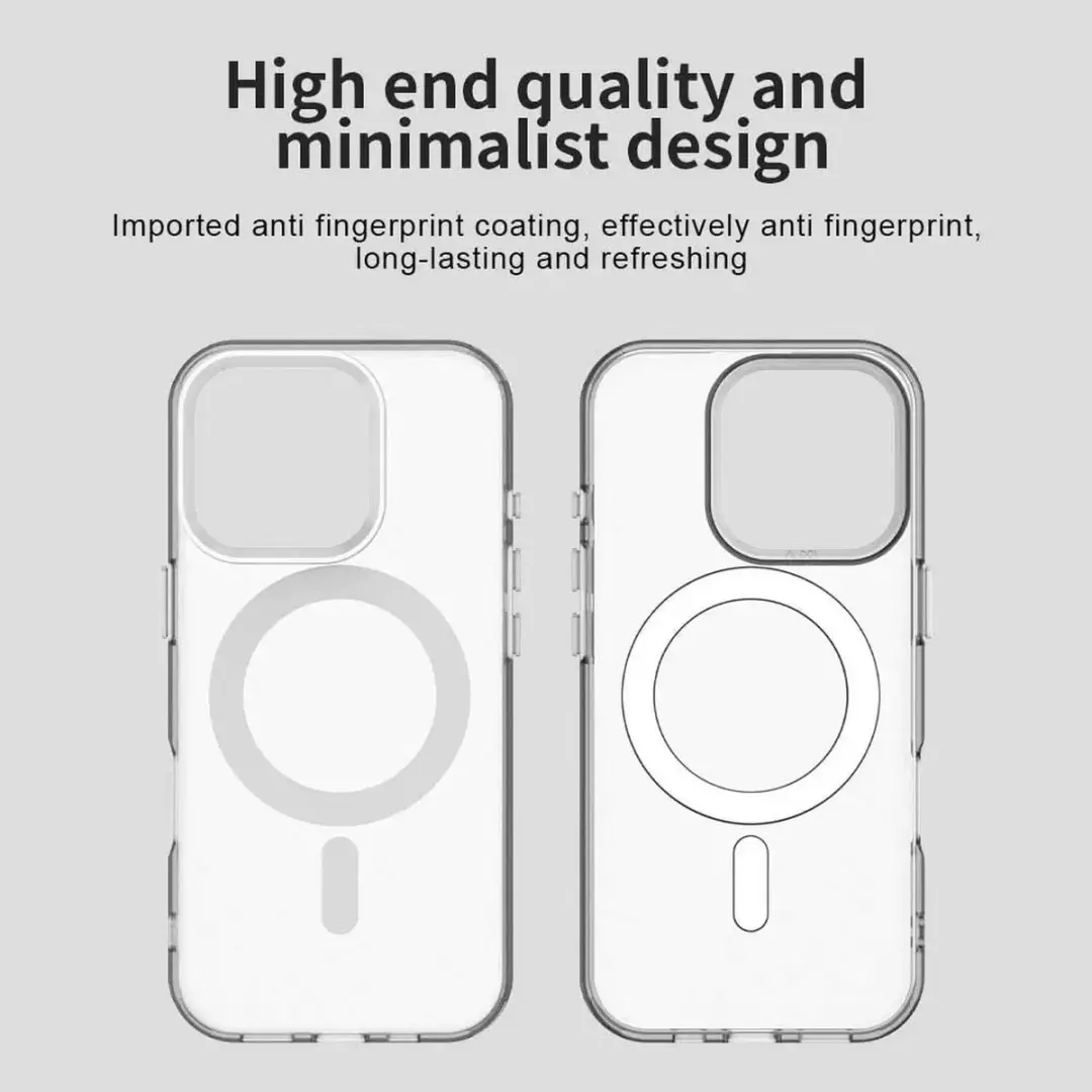 Selected Backcover Hoesje iPhone 15 Pro MagSafe - Wit & Transparant