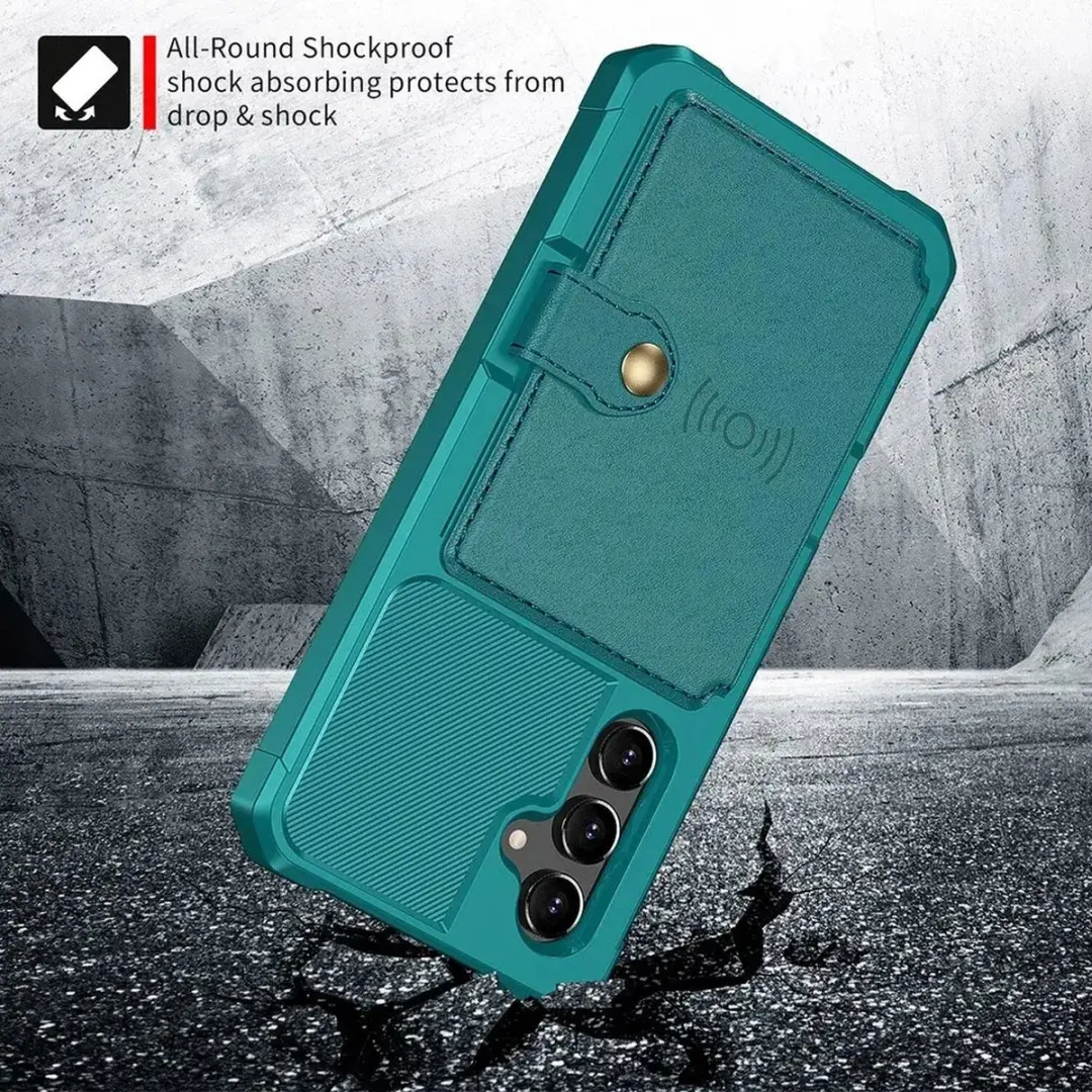 Selected Portemonnee Hoesje Samsung Galaxy A34 - Groen - 4 Pasjes