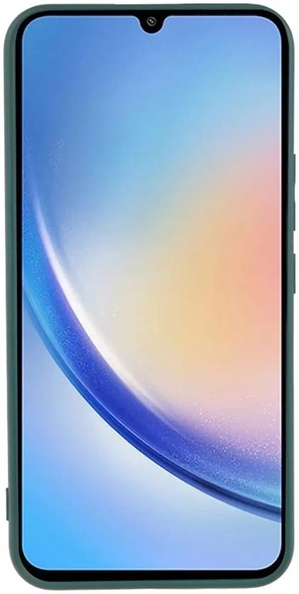 Selected Hoesje Samsung Galaxy A34 - Dun Flexibel TPU - Donkergroen - afbeelding 4 van 6