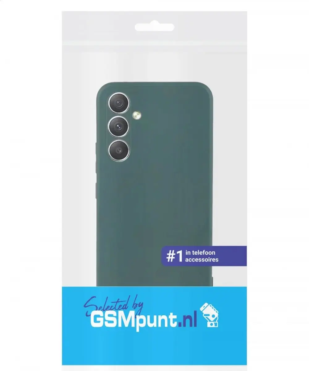 Selected Hoesje Samsung Galaxy A34 - Dun Flexibel TPU - Donkergroen - afbeelding 2 van 6