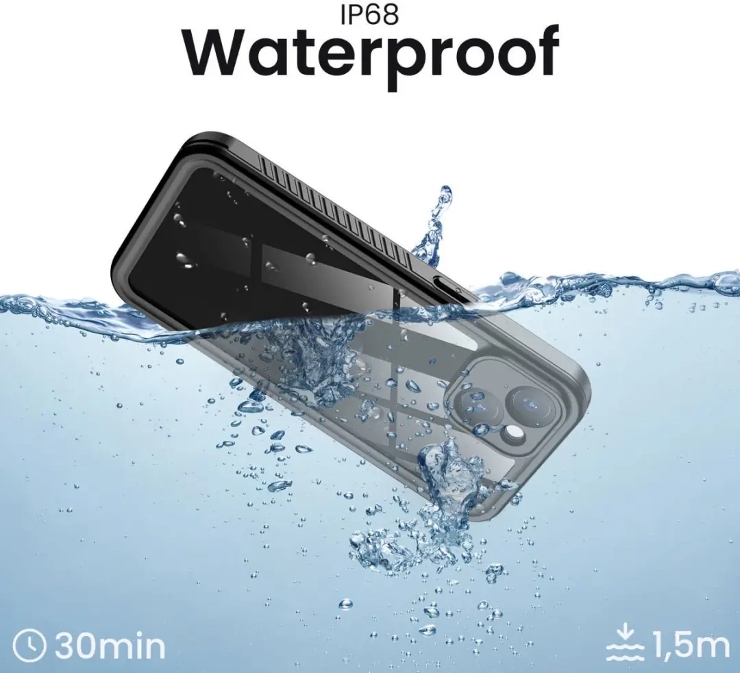 Selected SBG Outdoor Case iPhone 14 Plus - Waterdicht Transparant Zwart