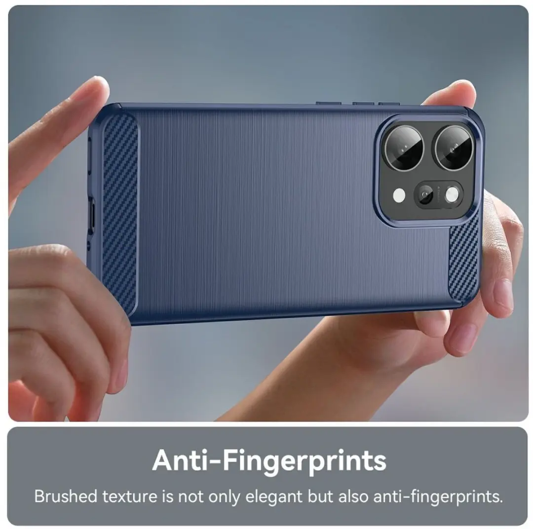 Selected Geborsteld TPU Hoesje Oppo Reno 14 Pro - Blauw