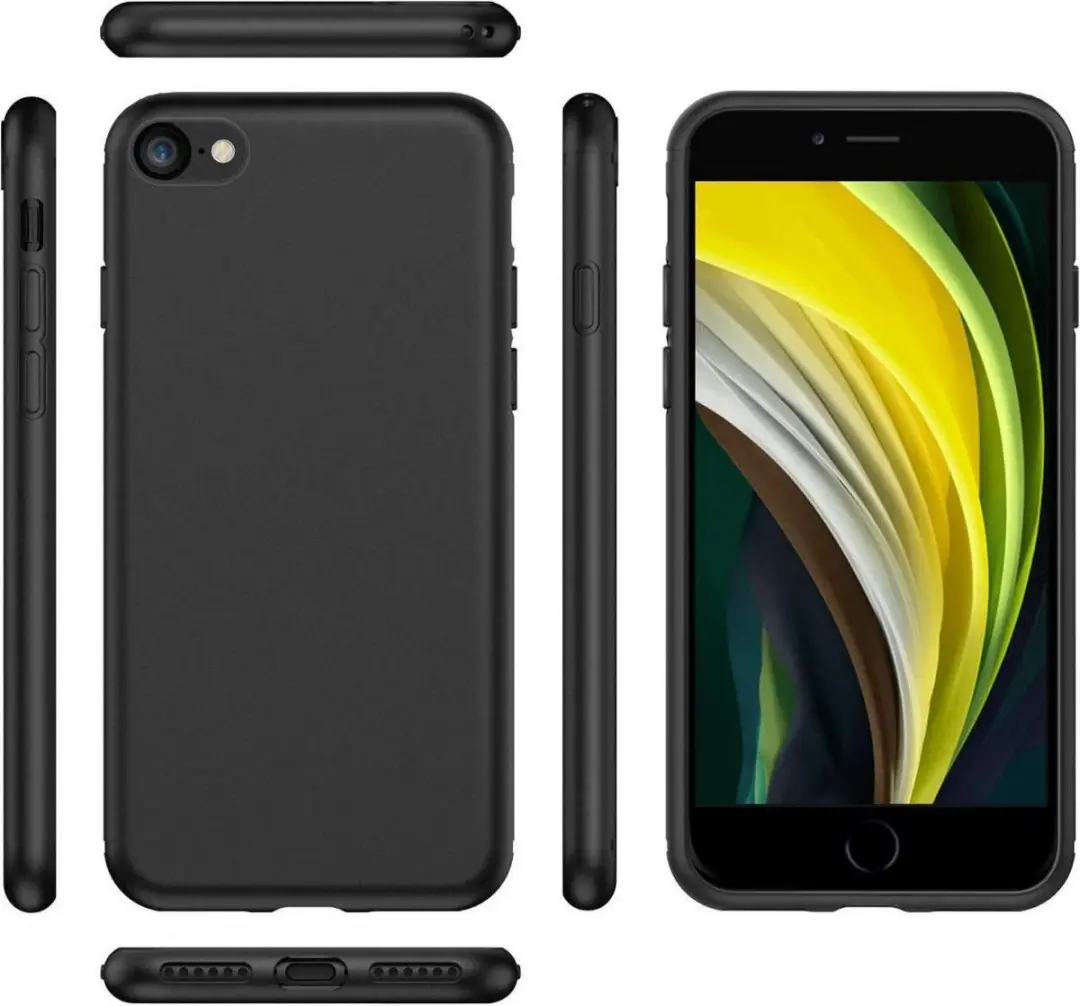 Selected by GSMpunt Transparant TPU Hoesje iPhone SE (2020/2022) - Zwart - afbeelding 6 van 6