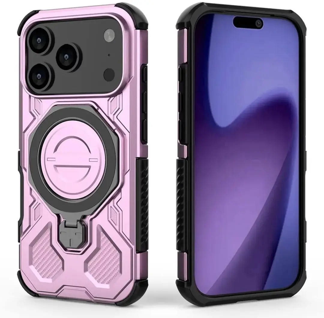 Selected Hoesje iPhone 17 Pro Max MagSafe Roze - 360° Draaibare Stand - afbeelding 6 van 6
